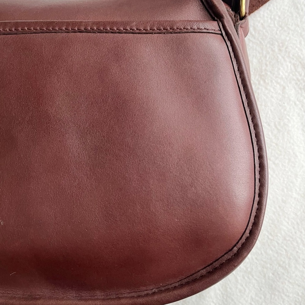 Vintage Coach Saddle Bag – Mahogany – Style 9851 - Picture 9 of 15